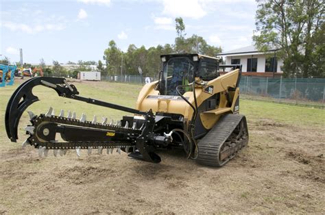 skid steer loader with trencher|trencher attachment for skid steer.